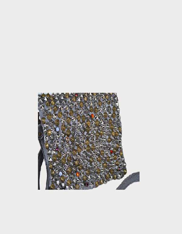 Lady Joplin mini mess pewter metallic close up