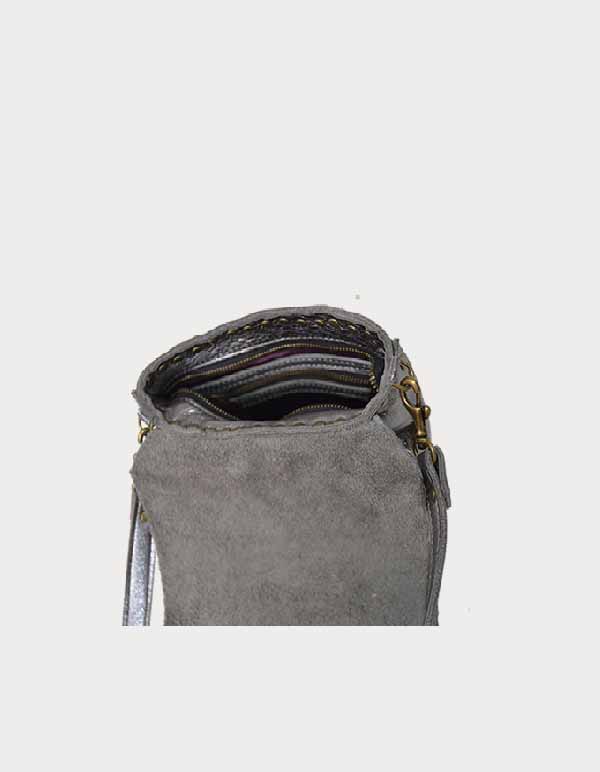 Lady Joplin mini mess pewter metallic open